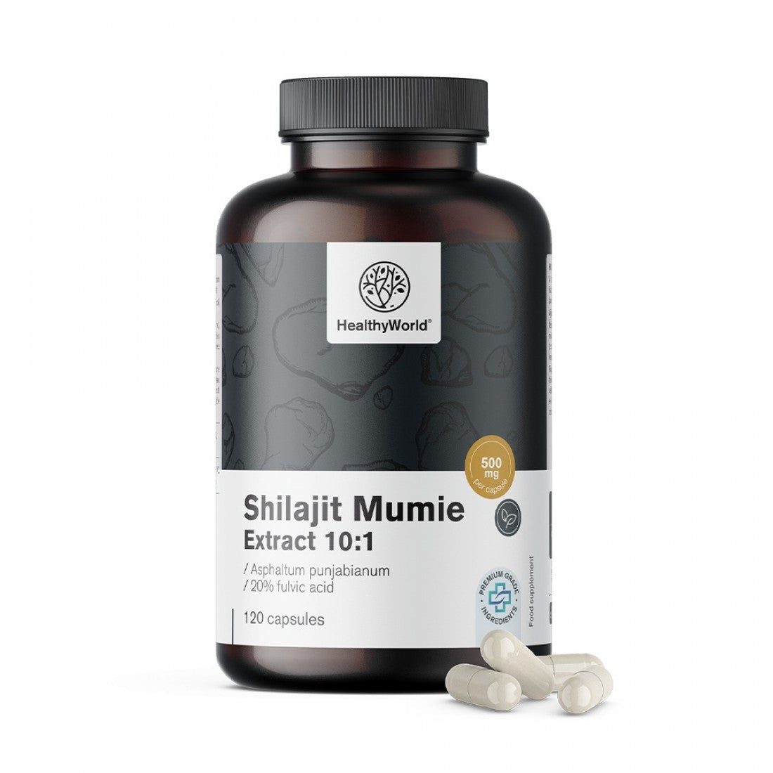 Εκχύλισμα Shilajit Mumie 10:1 HealthyWorld 120 caps