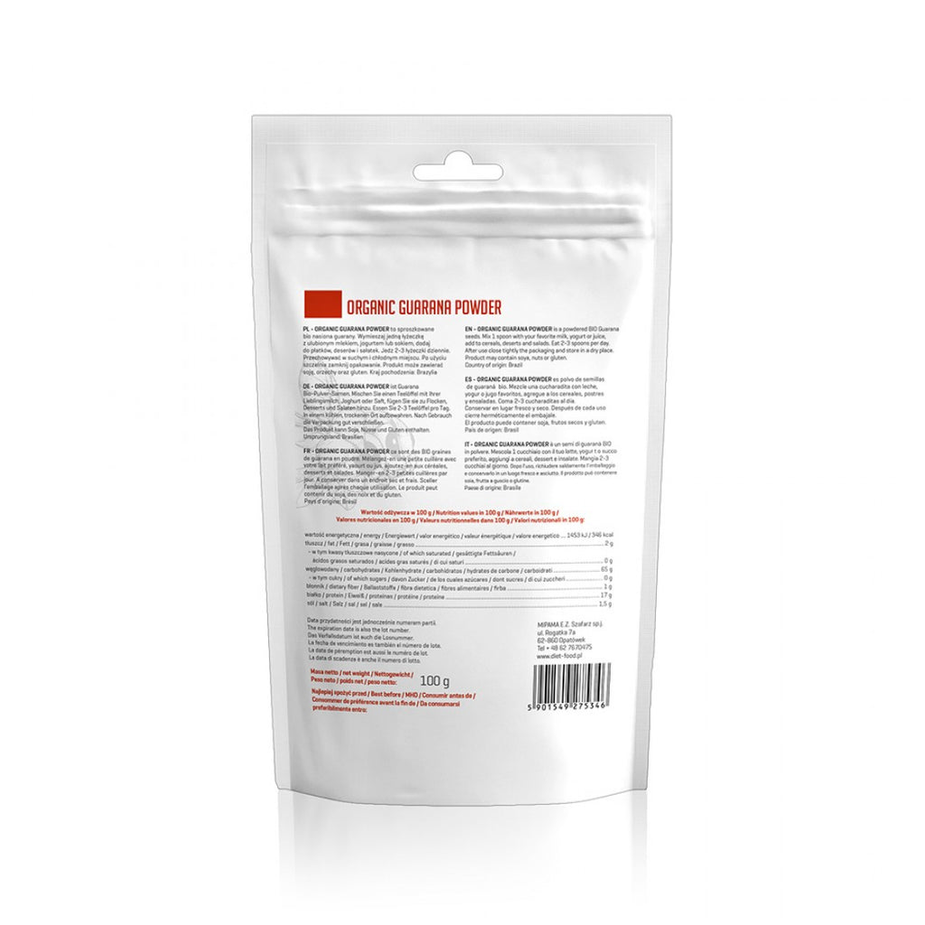 Bio Γκουαρανά Σε Σκόνη 500 mg Diet Food 100g
